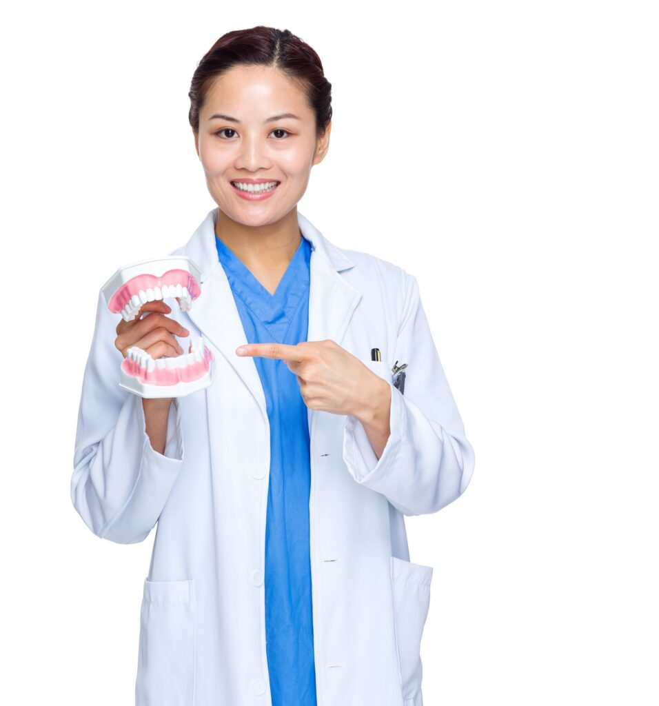 Dentist with jaw