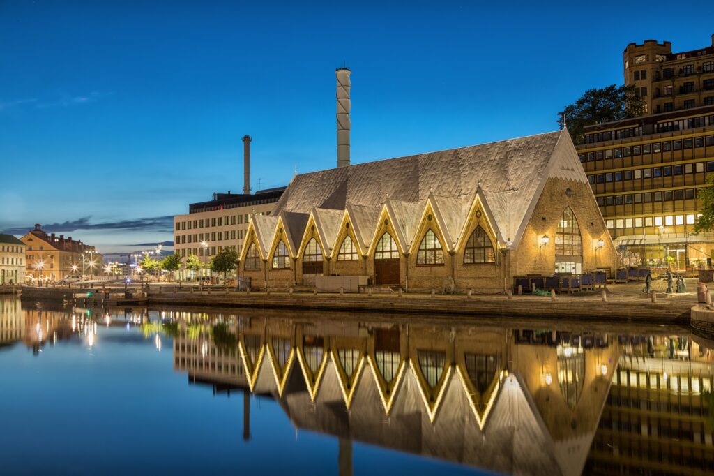 Feskekorka (Fish church) is an fish market in Gothenburg, Sweden